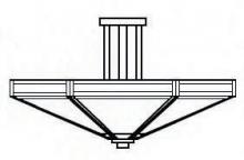  ETCM-21GW-BK - 21" etoile inverted ceiling mount