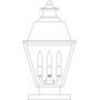  INC-10MRCLR-BK - 10" inverness column mount with metal roof
