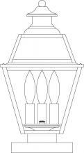  INC-8GRCS-S - 8" inverness column mount with glass roof