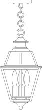  INH-8GRCLR-AB - 8" inverness pendant with glass roof
