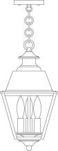  INH-8MRCLR-BK - 8" inverness pendant with metal roof