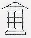  NC-9GW-BK - 9" newport column mount