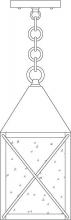  NOH-6AM-AB - 6" nottingham pendant