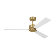  3RZR52BBS - Rozzen 52 Ceiling Fan in Burnished Brass with Matte White Blades