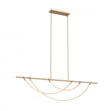  LP317460VB-UNV-010 - Aryas 60-in Vintage Brass LED Linear Pendant