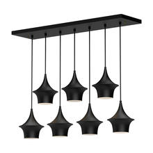  LP523036MB - Emiko 36-in Matte Black 7 Lights Linear Pendant