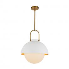  PD507216WHOP - Harper 16-in White/Opal Glass Socket Pendant