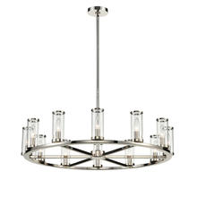 CH309012PNCG - Revolve Clear Glass/Polished Nickel 12 Lights Chandeliers