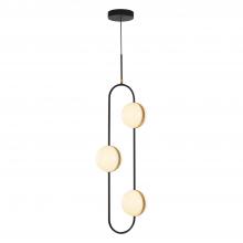  PD302003MBBG-UNV - Tagliato 3 Head Matte Black/Brushed Gold LED Pendant