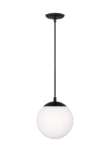  6018EN3-112 - Leo - Hanging Globe Small One Light Pendant with White Glass