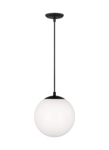  6020EN3-112 - Leo - Hanging Globe Medium One Light Pendant with White Glass