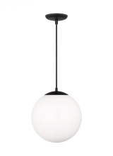  6024EN3-112 - Leo - Hanging Globe Extra Large One Light Pendant with White Glass