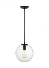  6601801-112 - Leo - Hanging Globe Medium One Light Pendant with Clear Seeded Glass