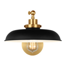  CW1141MBKBBS - Wellfleet Single Arm Wide Task Sconce