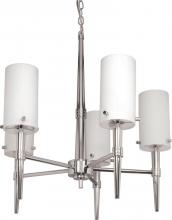  60/1066 - Jet; 5 Light; 23-1/2in.; Halogen Chandelier with Satin White Glass; Lamps Included