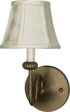 60/142 - 1-Light 6" Wall Sconce in Flemish Gold Finish with Ecru Diamond Shades
