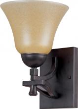  60/1733 - 1-Light Vanity Fixture in Mountain Lodge Finish with Toasted Honey Glass