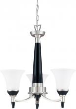  60/1741 - Keen; 3 Light; 18 in.; Chandelier with Satin White Glass