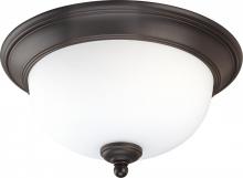  60/1785 - Glenwood; 2 Light; 13 in.; Flush Dome with Satin White Glass