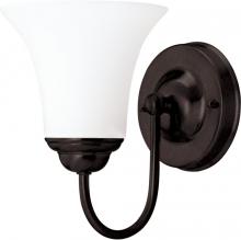  60/1852 - Dupont - 1 Light Vanity with Satin White Glass - Dark Chocolate Bronze Finish