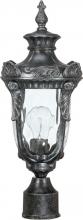  60/2026 - Dunmore; 1 Light; Mid-Size Post Lantern with Clear Water Glass