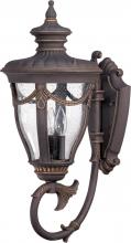  60/2041 - 3-Light Large Outdoor Wall Lantern (Arm Up) in Belgium Bronze Finish and Clear Seeded Glass