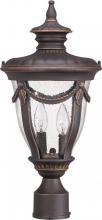  60/2049 - 2-Light Medium Outdoor Post Lantern in Belgium Bronze Finish and Clear Seeded Glass