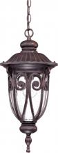  60/2068 - 1-Light Outdoor Hanging Lantern in Burlwood Finish and Clear Seeded Glass