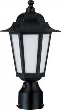  60/2213 - 1-Light Outdoor Post Lantern with Photocell in Textured Black Finish and Frosted Glass. (1) 13W GU24