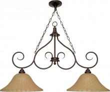  60/2405 - Moulan ES; 2 Light; Trestle with Champagne Linen Glass; Lamp Included