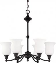  60/2427 - Glenwood ES; 6 Light; Chandelier with Satin White Glass; Lamp Included