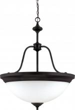  60/2431 - Glenwood ES; 4 Light; Large Pendant with Satin White Glass; Lamp Included