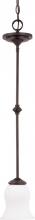  60/2433 - Glenwood ES; 1 Light; Mini Pendant with Satin White Glass; Lamp Included