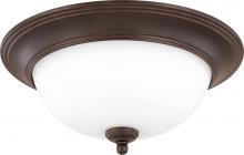  60/2436 - Glenwood ES; 2 Light; 16 in.; Flush Dome with Satin White Glass; Lamp Included