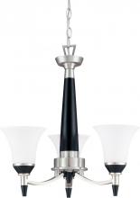  60/2454 - Keen ES; 3 Light; Chandelier with Satin White Glass; Lamp Included