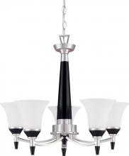  60/2455 - Keen ES; 5 Light; Chandelier with Satin White Glass; Lamp Included