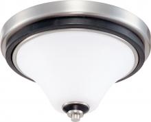  60/2457 - Keen ES; 1 Light; 11 in.; Flush Dome with Satin White Glass; Lamp Included