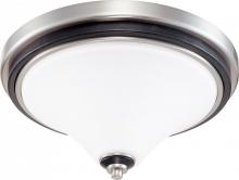  60/2458 - Keen ES; 2 Light; 13 in.; Flush Dome with Satin White Glass; Lamp Included