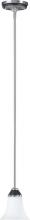  60/2463 - Keen ES; 1 Light; Mini Pendant with Satin White Glass; Lamp Included
