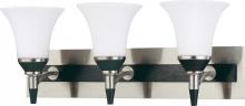  60/2466 - Keen ES; 3 Light; Vanity with Satin White Glass; Lamp Included
