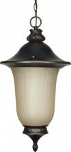  60/2509 - 1-Light Outdoor Hanging Lantern with Photocell in Old Penny Bronze Finish and (1) 23W GU24 Bulb
