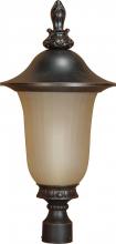  60/2511 - 1-Light Outdoor Post Lantern with Photocell in Old Penny Bronze Finish and (1) 23W GU24 Bulb