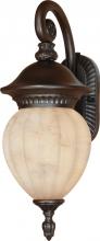  60/2513 - Balun ES; 3 Light; Wall Lantern Arm Down with Honey Marble Glass; Lamp Included