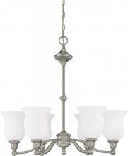  60/2557 - Glenwood ES; 6 Light; Chandelier with Satin White Glass; Lamps Included