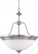  60/2561 - Glenwood ES; 4 Light; Large Pendant with Satin White Glass; Lamps Included