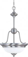  60/2562 - Glenwood ES; 2 Light; Pendant with Satin White Glass; Lamps Included