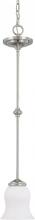  60/2563 - Glenwood ES; 1 Light; Mini Pendant with Satin White Glass; Lamp Included