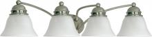  60/3207 - 4-Light Vanity Light Fixture in Brushed Nickel Finish with Alabaster Glass and (4) 13W GU24 Lamps