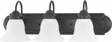 60/3352 - 3-Light Vanity Light Fixture in Mahogany Bronze Finish with Frosted Glass and (3) 13W GU24 Lamps