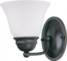  60/3355 - 1-Light Vanity Light Fixture in Mahogany Bronze Finish with Frosted Glass and (1) 13W GU24 Lamp